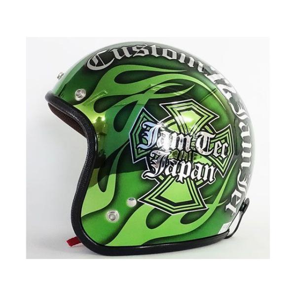 72ジャムジェット 【逸品もの】3-929 カスタム72JAM フレイムス Newクロス（グリーン）...