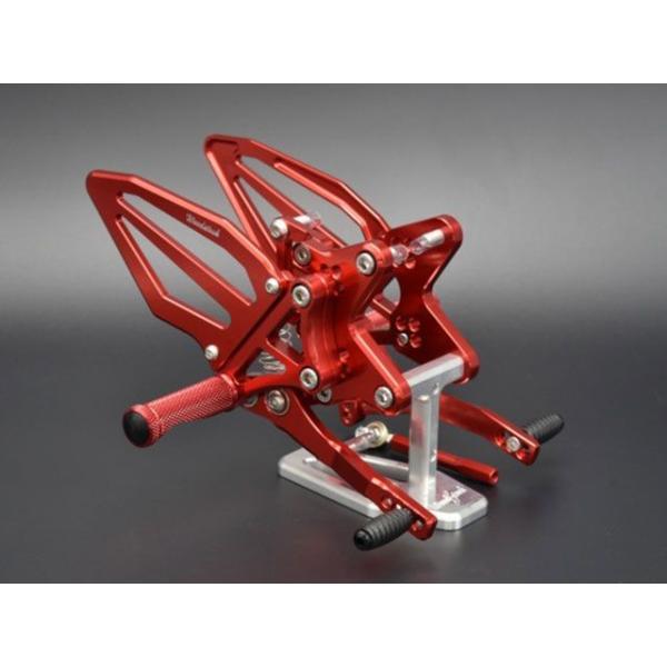 ウッドストック ZX-4R/4RRバックステップ STDペダル ハイグリップステップバー（オールレッ...