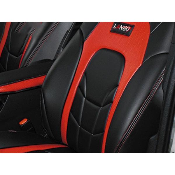 LANBO レザーシートカバー Type VOID C-HR ZYX10（ブラック×レッドパンチング...