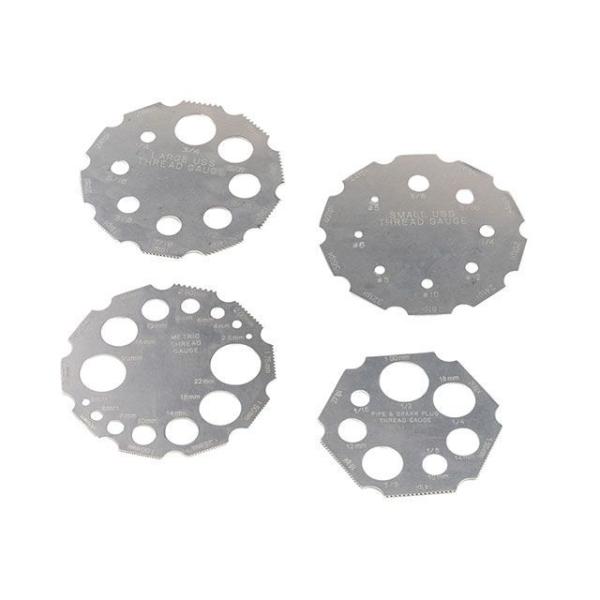 プロト ピッチゲージ 4pcs ミリ/インチ/ネジ/スパークプラグ対応（シルバー） メーカー在庫あり...