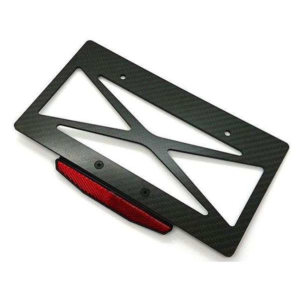Fixe design 汎用 CFRP ライセンスプレートベース クロス リフレクター付 Fixe ...