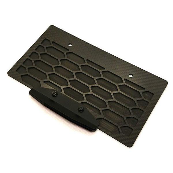 Fixe design 汎用 CFRP ライセンスプレートベース ハニカム バックサイドポケット リ...