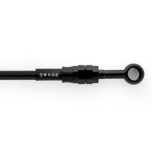 スウェッジラインプロ Hayabusa クラッチホースキット（ステンレスブラック） ホースカラー ブ...