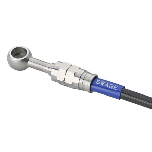 スウェッジラインプロ Hayabusa フロントホースキット トライピース（ステンレス） ホースカラ...