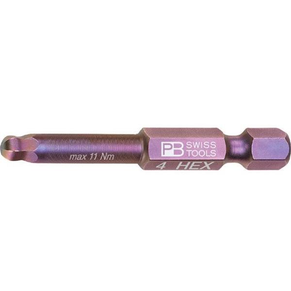 PBスイスツールズ E6.212/4 六角穴用 ボールポイントビット 4mm 全長50mm メーカー...
