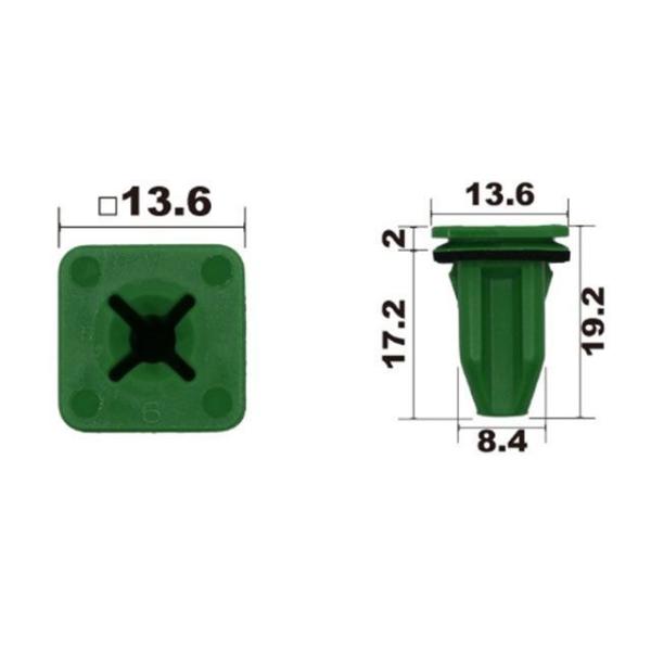 ボストン BC5063 クリップ 10個入（グリーン） VOSTONE