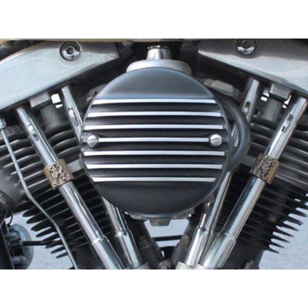 フォーク Harley-Davidson スリップオンカバー for SU エアクリーナー 7フィン...