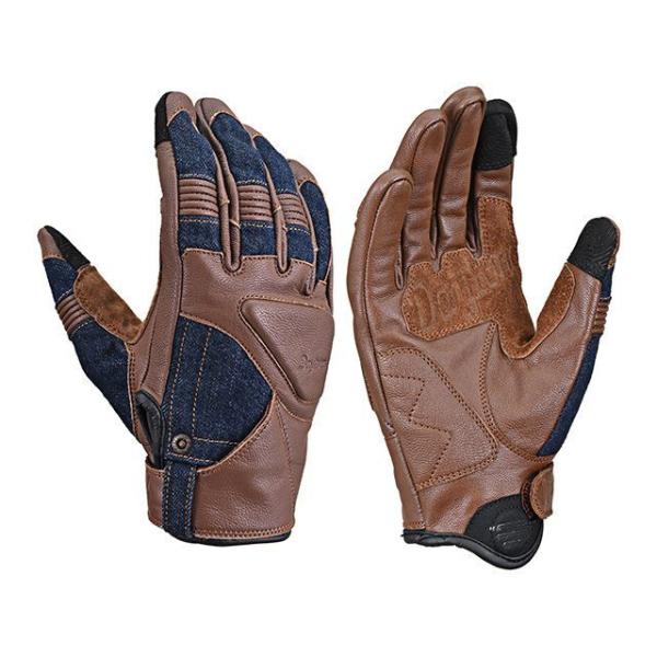 デイトナ DG-027 デニムパッドレザーグローブ（ブラウン） サイズ L メーカー在庫あり DAY...