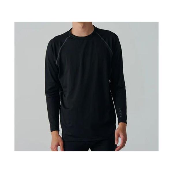 TSデザイン 8625 マイクロフリースロングスリーブシャツ（ブラック×チャコールグレー） サイズ ...