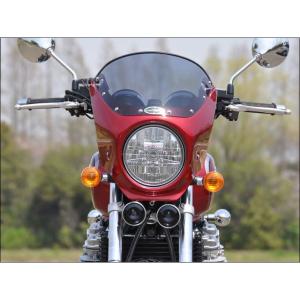 シックデザイン CB1100/EX ロードコメット カウルカラー キャンディアリザリンレッド ストライプ スクリーンカラー クリア CHIC DES…