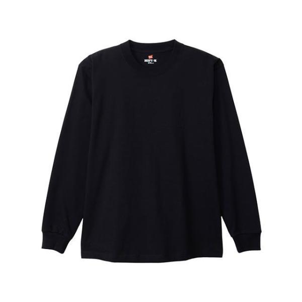 ヘインズ HM4-D001 BEEFY-T LONG SLEEVE T-SHIRT（ブラック） サイ...