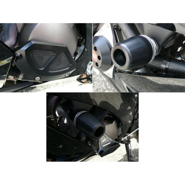 アグラス ZX-10R レーシングスライダー 3点SET 左B カラー ジュラコン/ブラック タイプ...