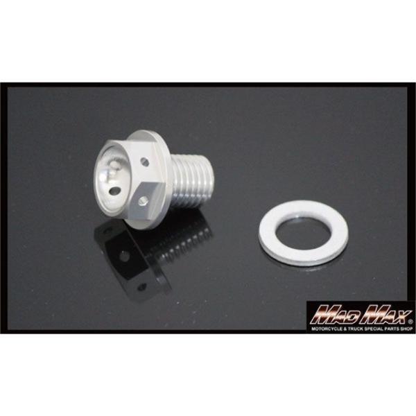 マッドマックス チタン製 オイルドレンボルト マグネット付 M12×P1.5 シルバー メーカー在庫...