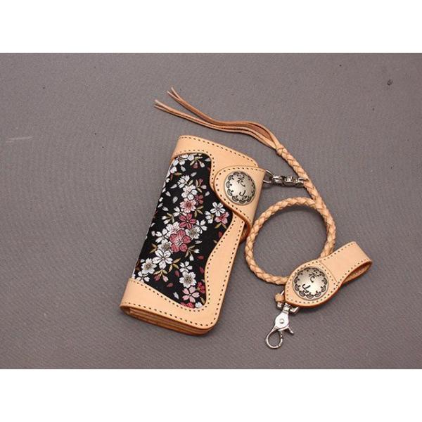 デグナー W-9AK レザーウォレット（京桜/タン） DEGNER