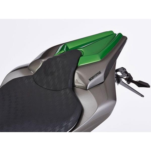 ボディースタイル Z1000 シートカバー KAWASAKI Z1000 2014 グレー/グリーン...