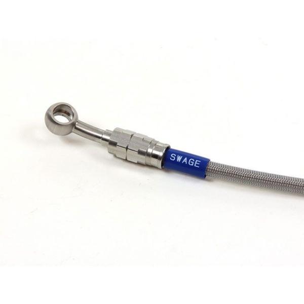 スウェッジラインプロ Ninja250 フロントブレーキホースキット（ステンレス） ホースカラー ク...