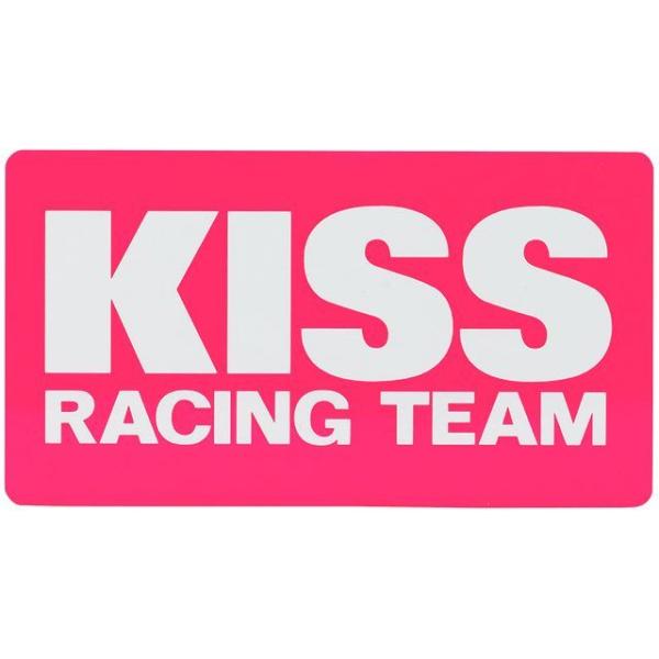 キッスレーシング KISS Racing チームステッカー（ピンクベース/白文字） サイズ S（55...