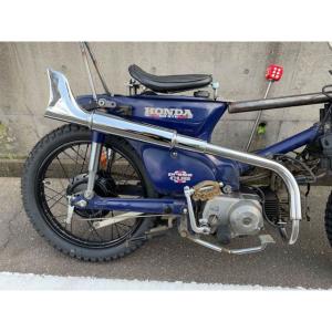 Evo マフラー 1985年式 に付けていたフィッシュテールマフラーになります。 部品屋K&W フィッシュテールマフラー カブ HONDA ホンダ フル