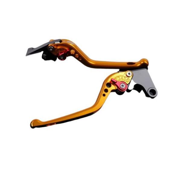 SPEEDRA アルミビレットアジャストレバーセット 3Dロング（レバー本体：ゴールド） アジャスタ...