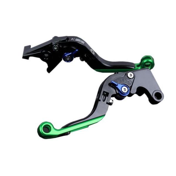 SPEEDRA ZX-6R アルミビレットアジャストレバーセット 可倒延長式（レバー本体：ブラック）...