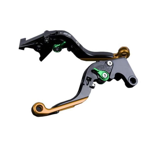 SPEEDRA ZX-6R アルミビレットアジャストレバーセット 可倒延長式（レバー本体：ブラック）...