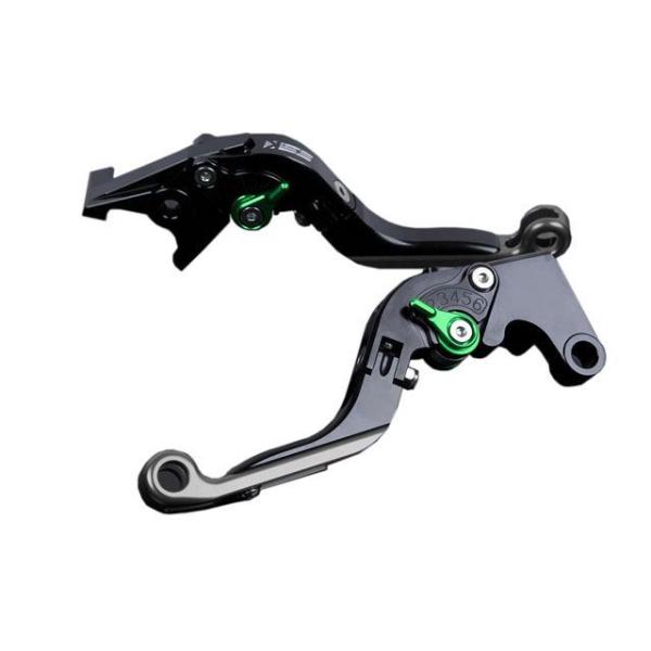 SPEEDRA ZX-6R アルミビレットアジャストレバーセット 可倒延長式（レバー本体：ブラック）...