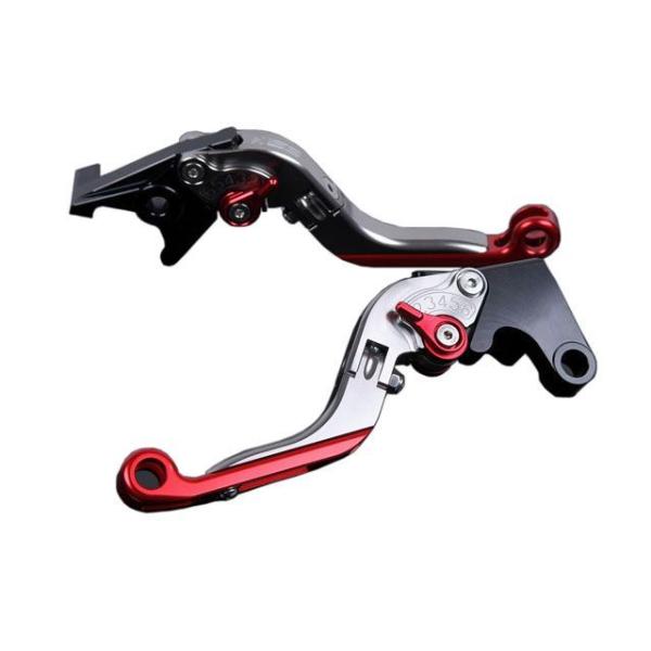 SPEEDRA ZX-6R アルミビレットアジャストレバーセット 可倒延長式（レバー本体：チタン） ...