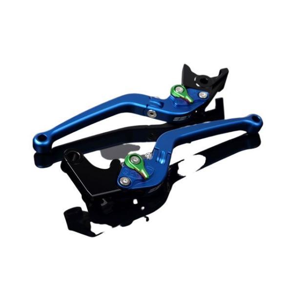 SPEEDRA アルミビレットアジャストレバーセット スタンダード可倒式（レバー本体：マットブルー）...