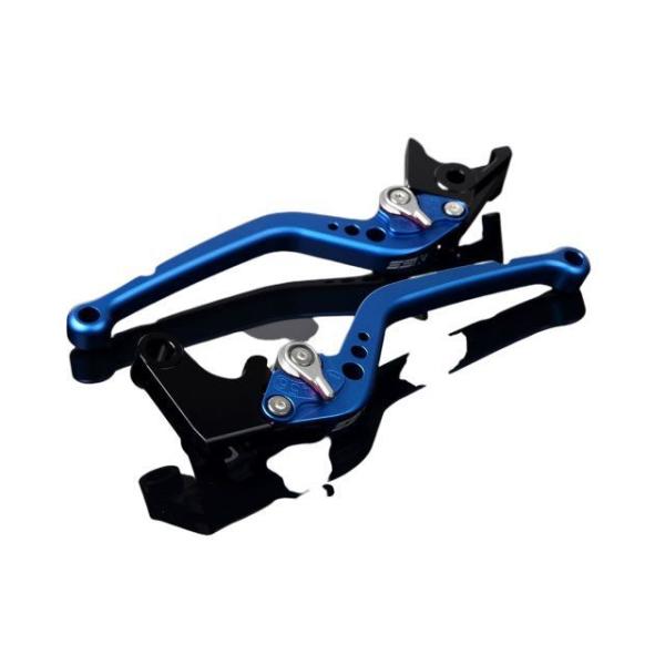 SPEEDRA アルミビレットアジャストレバーセット スタンダードロング（レバー本体：マットブルー）...