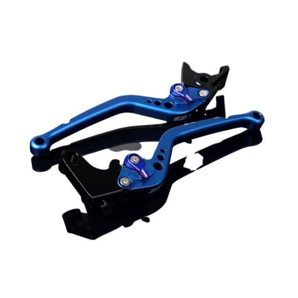 SPEEDRA アルミビレットアジャストレバーセット スタンダードロング（レバー本体：マットブルー）...