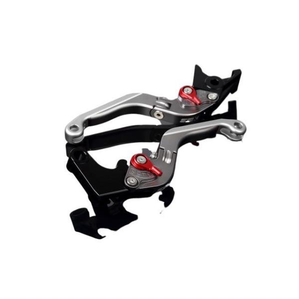 SPEEDRA アルミビレットアジャストレバーセット 可倒延長式（レバー本体：マットチタン） アジャ...