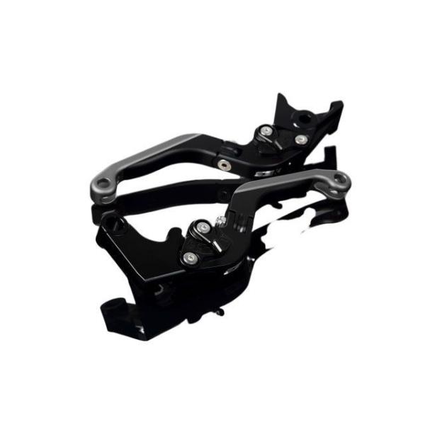 SPEEDRA ZX-6R アルミビレットアジャストレバーセット 可倒延長式（レバー本体：マットブラ...