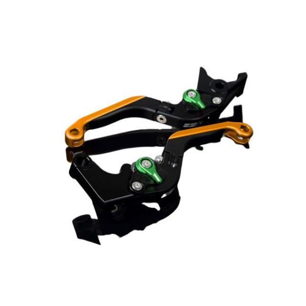 SPEEDRA ZX-6R アルミビレットアジャストレバーセット 可倒延長式（レバー本体：マットブラ...