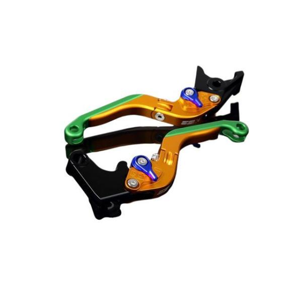 SPEEDRA ZX-6R アルミビレットアジャストレバーセット 可倒延長式（レバー本体：マットゴー...