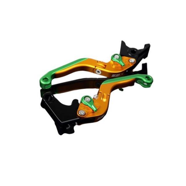 SPEEDRA ZX-6R アルミビレットアジャストレバーセット 可倒延長式（レバー本体：マットゴー...