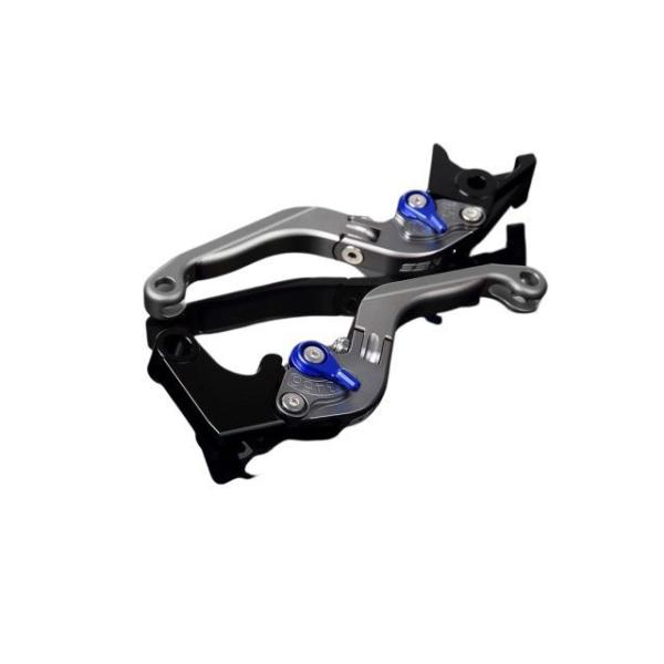 SPEEDRA ZX-6R アルミビレットアジャストレバーセット 可倒延長式（レバー本体：マットチタ...