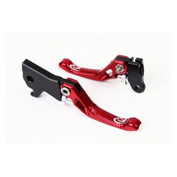 リデア PCX125 PCX150 3Dショートノブアジャストブレーキレバー 左右セット（レッド） ...