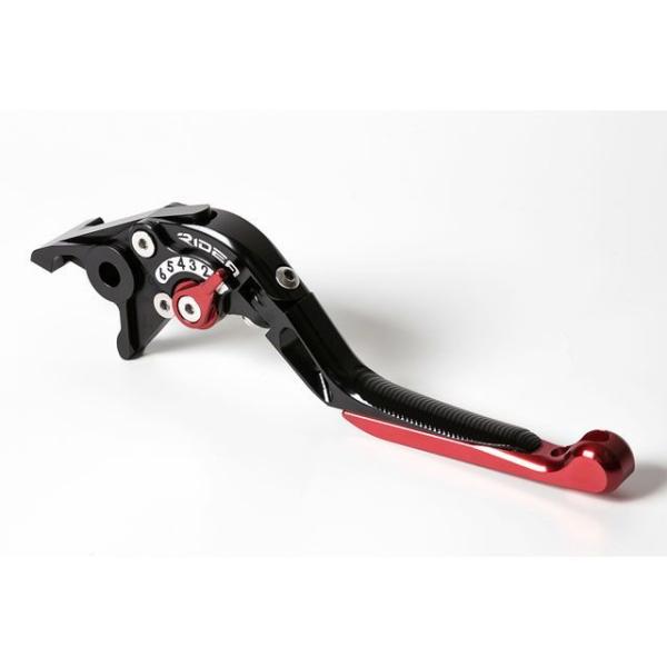 リデア 390 DUKE 可倒スライド延長式アジャストブレーキレバー（ブラック） アジャスト レッド...