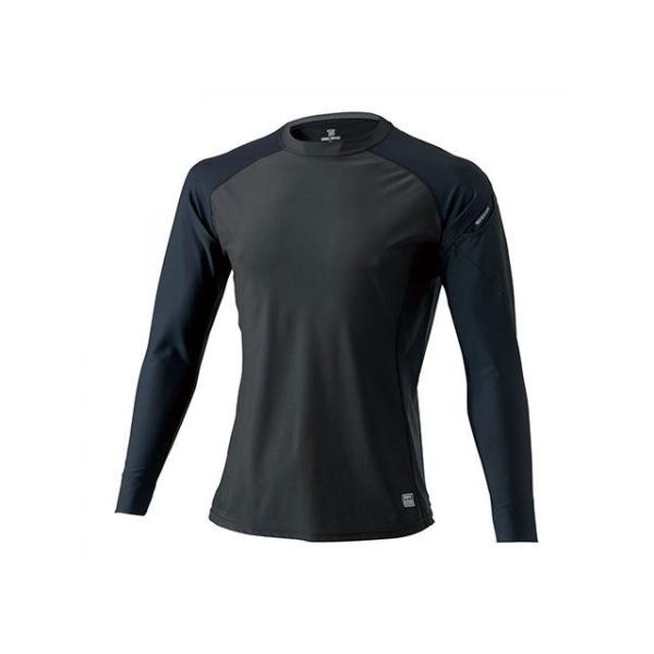 TSデザイン 84152 ロングスリーブシャツ（ブラック×チャコールグレー） サイズ M メーカー在...