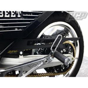 正規品／ACP CBX400F CBX400F ロゴ入り チヂミ塗装 チェーンケース カラー：黒 ACP バイク