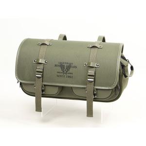 正規品／デグナー NB-183 ミリタリーテイストマフラー側対応テキスタイルサドルバッグ（カーキ） DEGNER バイク