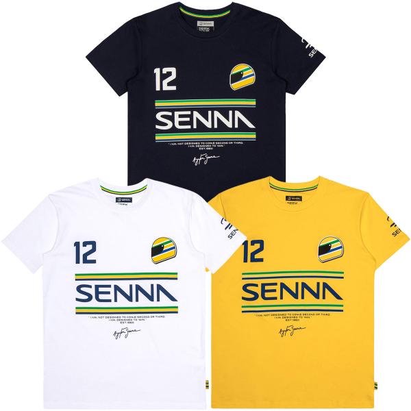 Tシャツ アイルトン・セナ 12 ストライプ Tシャツ モータースポーツ ウェア Ayrton Se...
