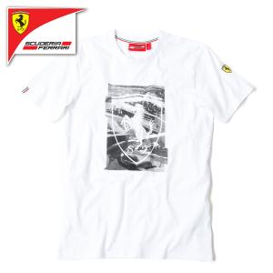 フェラーリ Tシャツ スクーデリア・フェラーリ シールド コラージュ Tシャツ モータースポーツ ウェア Ferrari