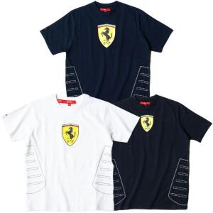 フェラーリ Tシャツ キッズ セントラル スクデット Tシャツ モータースポーツ ウェア Ferrari｜motorimoda