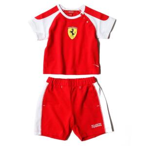 フェラーリ Tシャツ キッズ Tシャツ + ハーフパンツ上下セット モータースポーツ ウェア Ferrari｜motorimoda