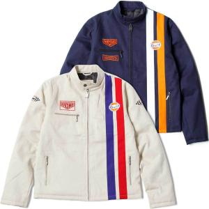 ガルフ アウター クラシック レーシング レザー ジャケット 車 ウェア