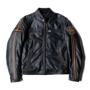 Helstons バイクジャケット ブラウン Helstons Rocket Leather Buffalo Tan Motorcycle Jacket - Chromeburner