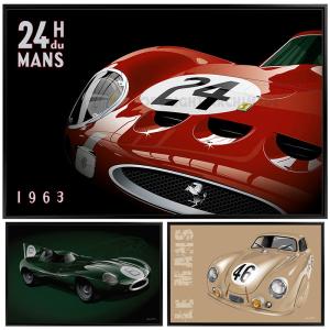 ルマン 24 ポスター THE WINNERS(108 × 70cm) 車 雑貨 Le Mans 24h｜motorimoda