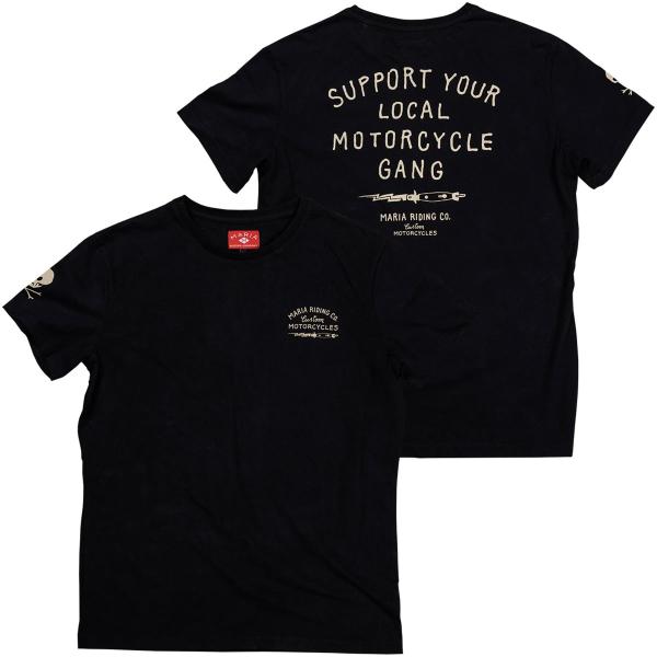 Tシャツ マリア ライディング カンパニー フリック ナイフ Tシャツ バイク ウェア トップス M...