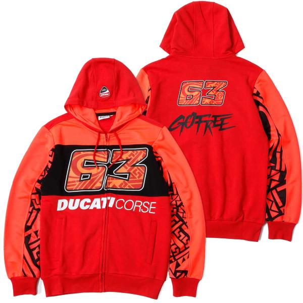 モト・ジーピー・コレクション フーディ バニャイア ドゥカティ メンズ デュアル フリース モーター...
